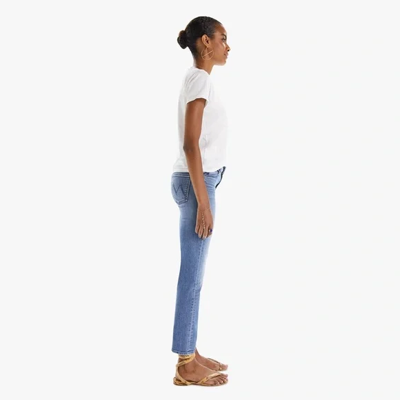 MOTHER Mid Rise Dazzler Ankle Fray in We The Animals
